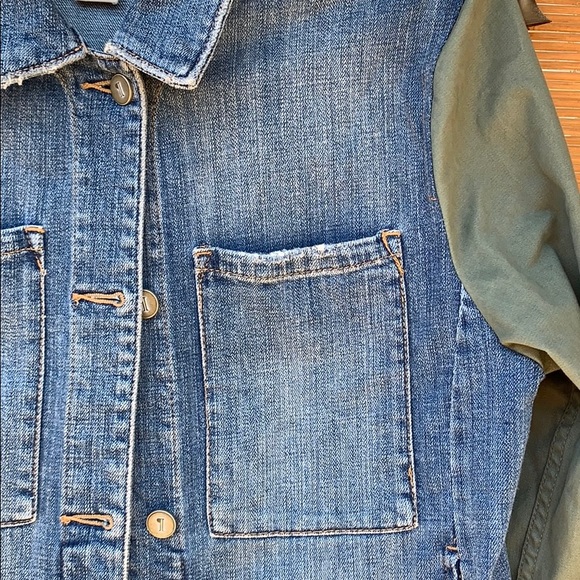 Pilcro Letterpress denim army jacket utility block - Picture 8 of 8